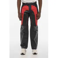 Pantaloni casual Coated Cotton Pants With Nylon Details And Suspenders Barbati