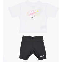 Tricouri Bikers Shorts And Cre-Neck T-Shirt Swoosh Motion Set Baieti