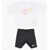 Nike Bikers Shorts And Cre-Neck T-Shirt Swoosh Motion Set White