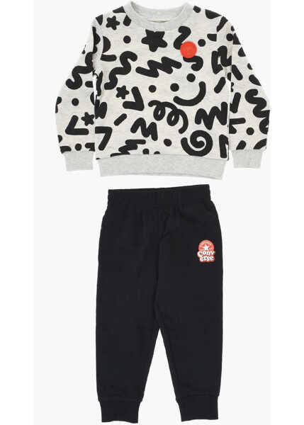 Pantaloni de trening Converse All Star Chuck Taylor Brushed Cotton Blend Joggers And Crew- Black Baieti (BM 18026791) 1