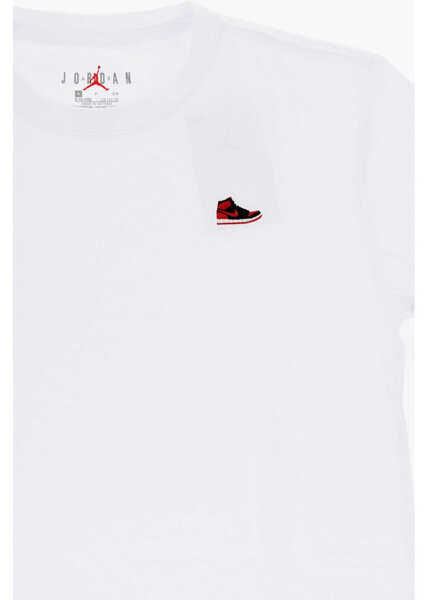 Tricouri Nike Air Jordan Relaxed Fit Crew-Neck T-Shirt With Embroidery White Baieti (BM 18026794) 2