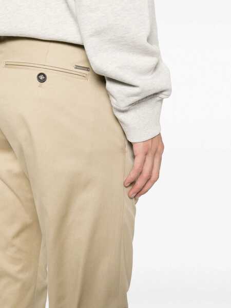 Pantaloni casual DSQUARED2 Cuffed Hem Cotton Twill Chino Pants Beige Barbati (BM 18026833) 5