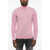 DSQUARED2 Turleneck Sweater With Ton On Ton Monogram Pink
