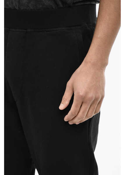 Pantaloni de trening DSQUARED2 2 Pockets Fleeced Cotton Joggers Black Barbati (BM 18026839) 3