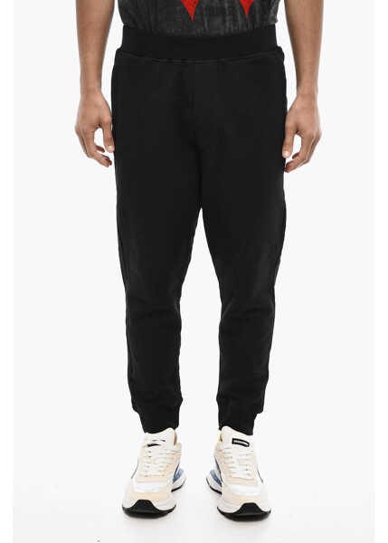Pantaloni de trening DSQUARED2 2 Pockets Fleeced Cotton Joggers Black Barbati (BM 18026839) 1
