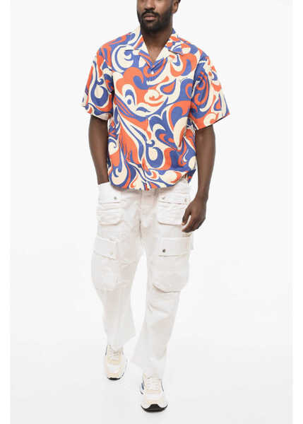 Camasi casual DSQUARED2 Short Sleeve Tricolor Printed Shirt Multicolor Barbati (BM 18026854) 4