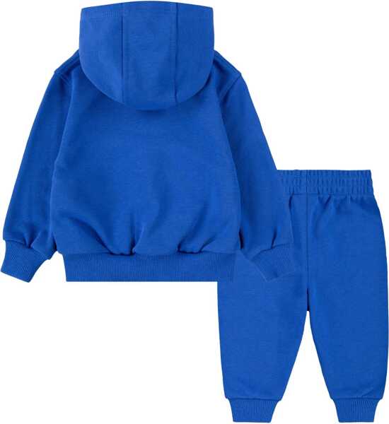 Pantaloni de trening Nike Solid Color Joggers And Full Zip Sweatshirt Set With Contras Blue Baieti (BM 18027118) 2
