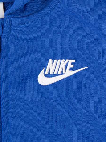 Pantaloni de trening Nike Solid Color Joggers And Full Zip Sweatshirt Set With Contras Blue Baieti (BM 18027118) 4
