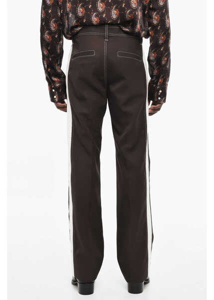 Pantaloni casual DSQUARED2 Cotton Twill Two-Tone Pants White Barbati (BM 18027121) 2