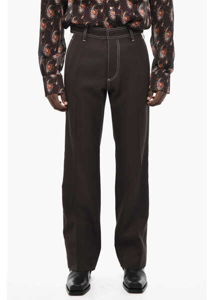 Pantaloni casual DSQUARED2 Cotton Twill Two-Tone Pants White Barbati (BM 18027121) 1