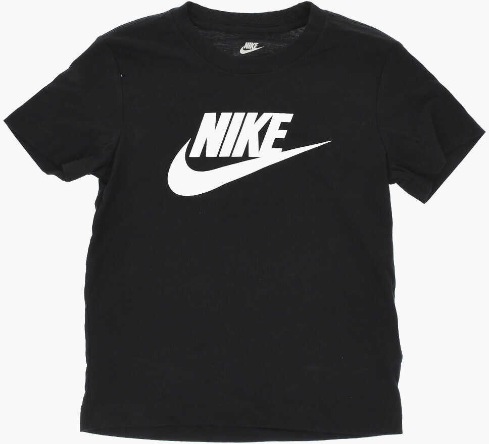 Tricouri Nike Solid Color T-Shirt And Shorts Set With Printed Logo Black Baieti (BM 18027136) 2
