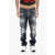 DSQUARED2 Double Fabric Distressed Jeans Blue