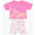 Nike Floral Motif Shorts And Crew-Neck T-Shirt Set Pink
