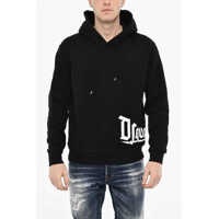 Bluze de trening Cotton Hoodie With Gothic Print Logo Barbati
