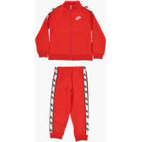 Pantaloni de trening Solid Color Sweatshirt And Joggers Set With Logoed Side Band Baieti