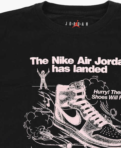 Tricouri Nike Air Jordan Printed Crew-Neck T-Shirt Black Baieti (BM 18027175) 2