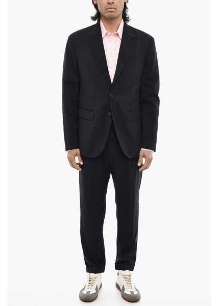 Costume DSQUARED2 Virgin Wool Turn Up Cuff 2-Button Suit Blue Barbati (BM 18027208) 1