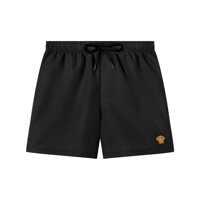 Sorturi de baie Black Swim Shorts With Elastic Drawstring Waist And Medusa Embroidery On The Front In Tech Fabric Man Barbati