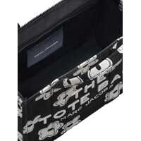 Genti de mana Marc Jacobs Dama - Genti de mana Marc Jacobs The Medium Tote Black Handbag With Logo Lettering On The Front And All-Over Floral Print In Cotton Woman Black Femei (BM 18028701) - B-mall.ro