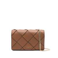 Genti de umar 'Jet Set' Brown Medium Crossbody Bag With Chain-Link Shoulder Strap And Logo Lettering Plaque On The Front In Leather Woman Femei