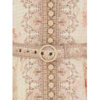 Rochii ZIMMERMANN Dama - Rochii ZIMMERMANN Illuminate Beige Mini Dress With Belted Waist And All-Over Floral Print In Linen Woman Beige Femei (BM 18028827) - B-mall.ro