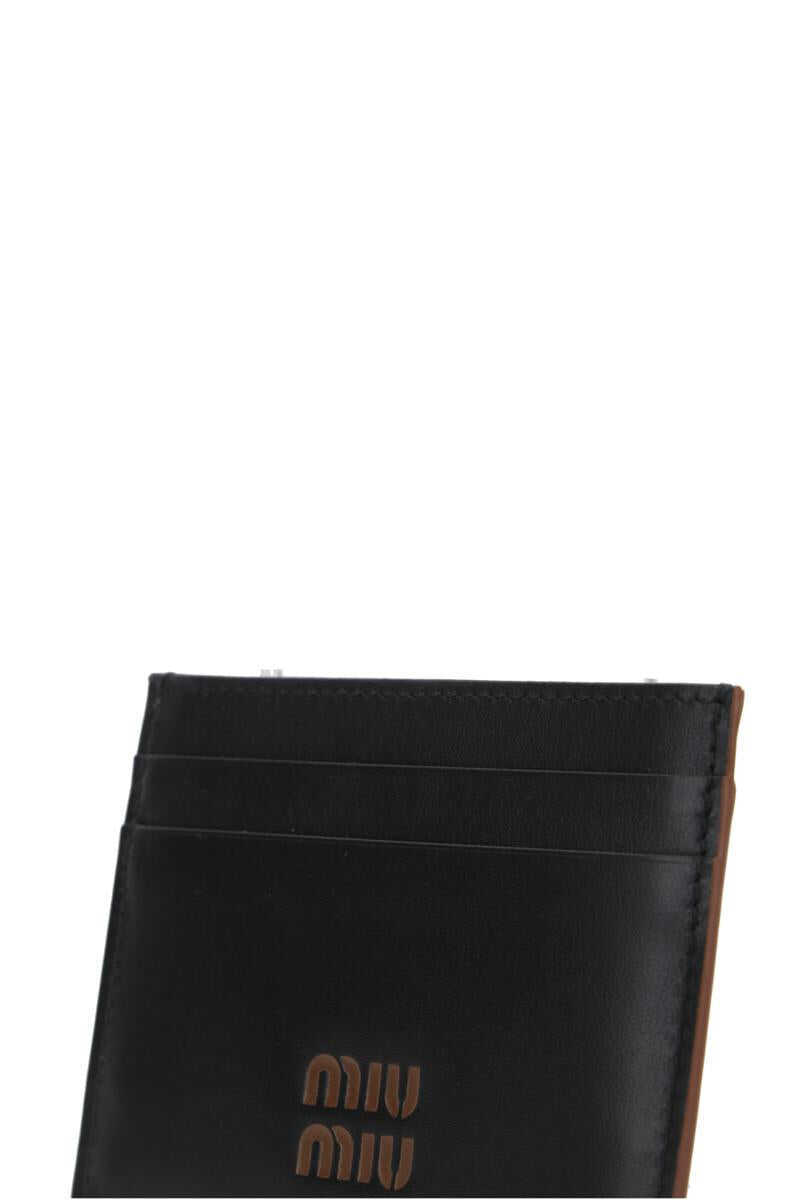 Portofele Miu Miu Miu Miu Wallets BLACKCOGNAC Femei (BM 18029388) 4