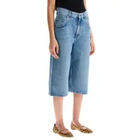 Pantaloni casual Stella McCartney Dama - Pantaloni casual Stella McCartney Stella McCartney Denim Cotton Bermuda Shorts CLEAR BLUE Femei (BM 18029727) - B-mall.ro