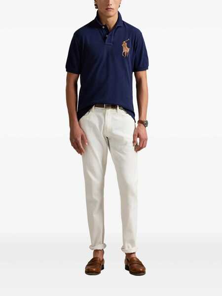 Tricouri Polo Ralph Lauren Classic Fit Blue Polo With Classic Collar And Maxi Pony Logo On The Front In Cotton Mesh Man BLUE Barbati (BM 18029979) 2