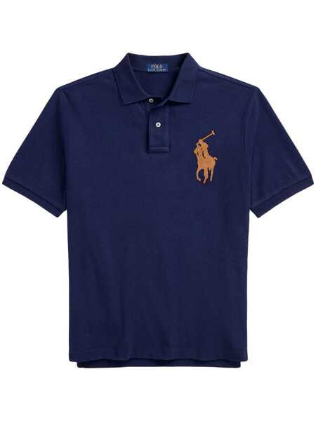 Tricouri Polo Ralph Lauren Classic Fit Blue Polo With Classic Collar And Maxi Pony Logo On The Front In Cotton Mesh Man BLUE Barbati (BM 18029979) 1