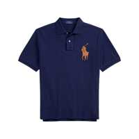 Tricouri Polo "Classic Fit" Blue Polo With Classic Collar And Maxi Pony Logo On The Front In Cotton Mesh Man Barbati