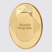 Bijuterii Alexander McQueen Antique Gold Metal The Faceted Stone Ring Femei