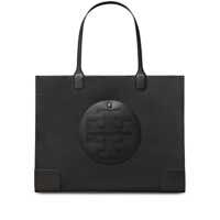 Genti de mana 'Ella' Black Shopper With Embossed Logo On The Front In Eco-Leather Woman Femei