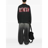 Tricouri Balenciaga pentru Barbati - Tricouri Balenciaga Balenciaga Long Sleeve Cotton T-Shirt Black Barbati (BM 18030594) - B-mall.ro