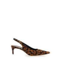 Pantofi cu toc 'Luisa' Brown Slingback Pumps With Medium Stiletto Heel And Leopard Print All-Over In Ecofur Woman Femei