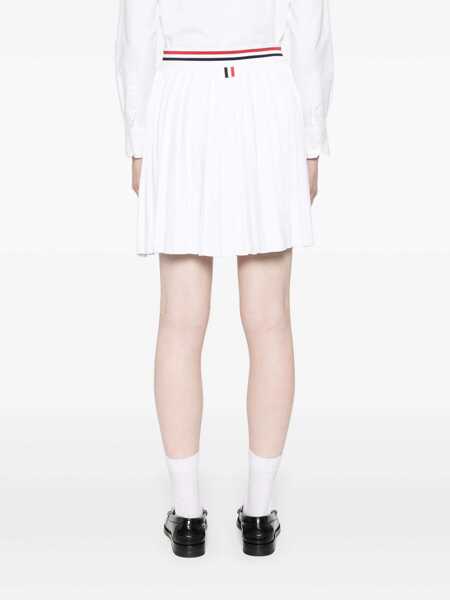 Fuste Thom Browne Thom Browne Pleated Skirt WHITE Femei (BM 18032076) 4