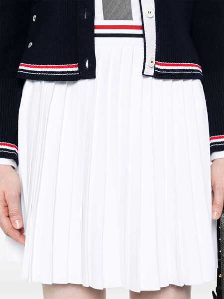 Fuste Thom Browne Thom Browne Pleated Skirt WHITE Femei (BM 18032076) 5