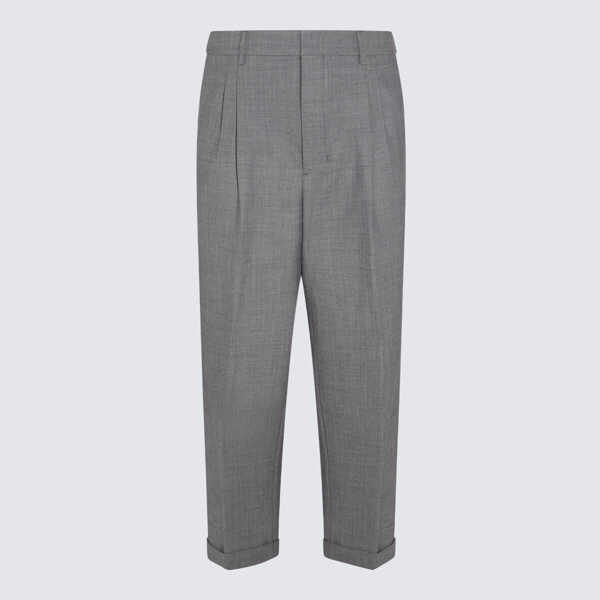 Pantaloni AMI Paris AMI Paris Grey Wool Blend Pants MULTICOLOR Barbati (BM 18032418) 1