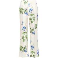 Pantaloni casual Prada Floral Twill Trousers Femei