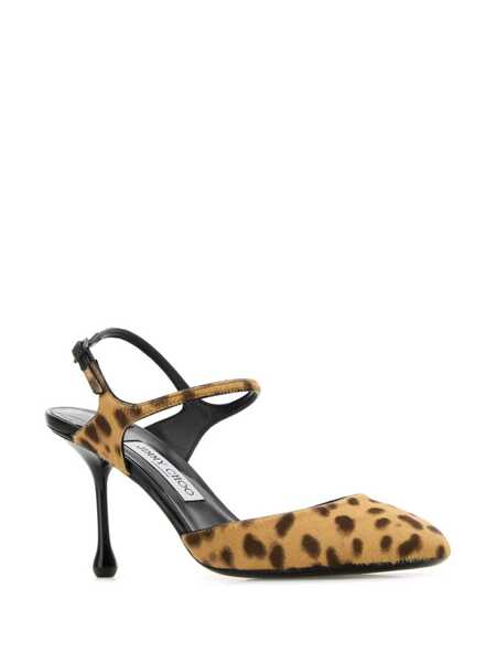 Pantofi cu toc Jimmy Choo Pixie Brown Pumps With High Sculpted Heel And All-Over Leopard Print In Tech Fabric Woman BROWN Femei (BM 18033453) 2