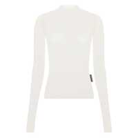 Topuri Marine Serre Recycled Mesh Flock Ss Highneck Top Femei