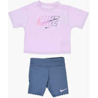 Tricouri Logo Printed T-Shirt And Shorts Set Baieti