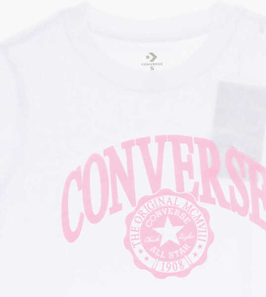 Tricouri Converse All Star Chuck Taylor Crew-Neck T-Shirt With Contrasting Pri White Baieti (BM 18034843) 2