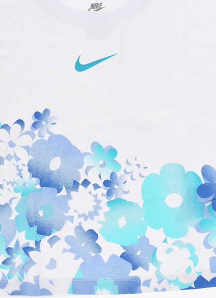 Tricouri Nike Floral Motif Shorts And Crew-Neck T-Shirt Set White Baieti (BM 18034849) 3