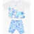 Nike Floral Motif Shorts And Crew-Neck T-Shirt Set White