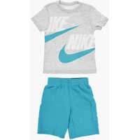 Tricouri Logo Printed Shorts And Crew-Neck T-Shirt Set Baieti