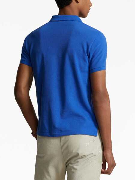 Tricouri Polo Ralph Lauren Pique polo shirt Blue Barbati (BM 18034980) 4