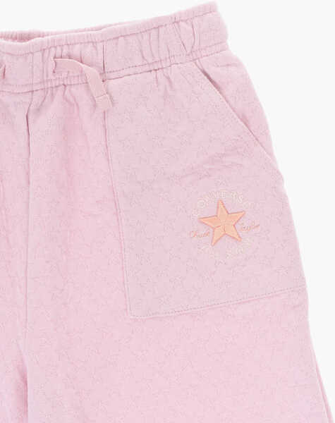 Pantaloni de trening Converse All Star Solid Color Joggers With All-Over Stars Pink Baieti (BM 18035029) 2