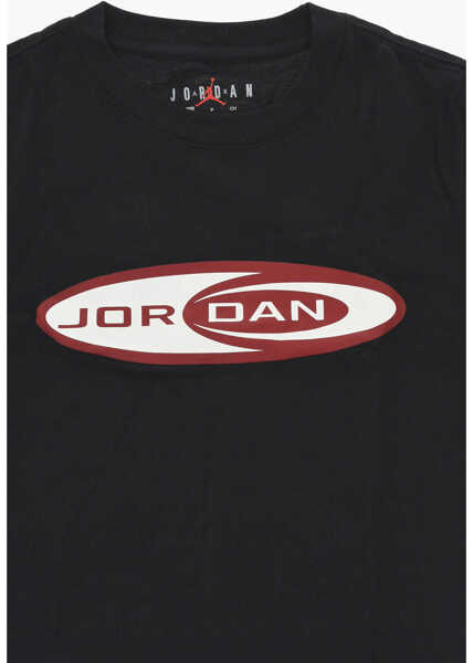 Tricouri Nike Air Jordan Logo Printed Crew-Neck T-Shirt Black Baieti (BM 18035053) 2