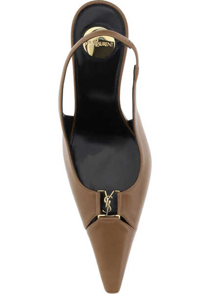 Pantofi cu toc Saint Laurent Babylone Pums BROWN Femei (BM 18035236) 4