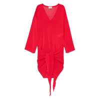 Rochii The Attico Red Mini Dress With V-Neck Femei